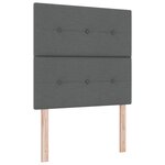 Lit à ressorts vidaXL avec matelas et LED en gris foncé  80x200 cm en tissu