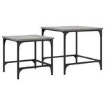 vidaXL Tables basses gigognes 2 Pièces sonoma gris bois d'ingénierie