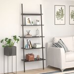 vidaXL Étagère inclinée à 5 niveaux Noir 64x34x185 5 cm