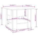 vidaXL Table basse blanc 55x55x42 cm bois d'ingénierie