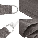 vidaXL Voile d'ombrage 160 g/m² Anthracite 2x2 5 m PEHD