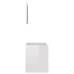 vidaXL Ensemble de meubles de bain 2 Pièces Blanc brillant Aggloméré