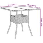 vidaXL Ensemble de salle à manger de jardin 3 pièces Beige Poly Rotin