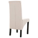 vidaXL Chaises à manger lot de 4 crème tissu