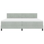 Lit à ressort vidaXL avec matelas Gris clair 200x200 cm Velours