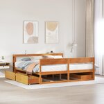 vidaXL Cadre de lit sans matelas cire marron 180x200cm bois pin massif