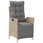 vidaXL Ensemble à manger de jardin et coussins 9 Pièces mélange beige