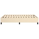 vidaXL Cadre de lit sans matelas crème 140x200 cm tissu