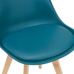 Lot de 6 chaises de salle à manger similicuir hêtre turquoise 03_0006784