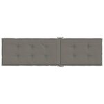 vidaXL Coussin de chaise longue gris foncé mélangé (75+105) x 50 x 4 cm