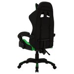 Chaise fauteuil siège pivotante de bureau informatique étude de jeux vidéo avec LED RVB et similicuir multicolore 02_0024215