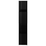 vidaXL Bibliothèque/Séparateur de pièce Noir brillant Bois ingénierie