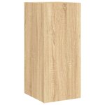 vidaXL Meubles TV muraux lumières LED 2 Pièces chêne sonoma 30 5x35x70 cm