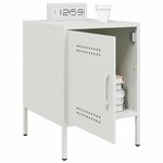 vidaXL Table de chevet blanc 36x39x50 5 cm acier