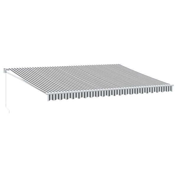 vidaXL Auvent rétractable anthracite et blanc 5x3 m tissu et aluminium