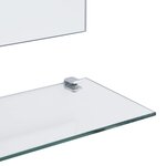 vidaXL Miroir mural avec 5 étagères Argenté 50 x 60 cm