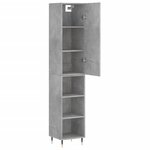 vidaXL Buffet haut Gris béton 34 5x34x180 cm Bois d'ingénierie