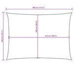 vidaXL Voile de parasol tissu oxford rectangulaire 3x4 5 m vert foncé