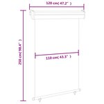 vidaXL Auvent latéral de balcon 120x250 cm Crème