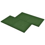 vidaXL Carreaux de protection antichoc 12Pièces Caoutchouc 50x50x3cm Vert