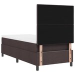 vidaXL Lit Box Spring avec Matelas Marron 90x200 cm Tissu