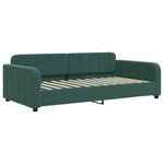vidaXL Lit de repos sans matelas vert foncé 100x200 cm velours