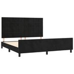 vidaXL Cadre de lit avec tête de lit Noir 180x200 cm Velours