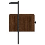 vidaXL Table de chevet murale 2 Pièces chêne marron 35x30x51 cm