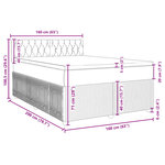 vidaXL Sommier à lattes de lit et matelas Gris clair 160x200cm Velours