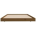 vidaXL Cadre de lit Marron miel 100x200 cm Bois de pin massif