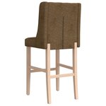 vidaXL Chaises de bar lot de 2 bois massif d'hévéa et tissu