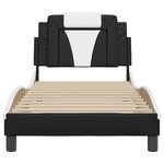 vidaXL Cadre de lit sans matelas noir et blanc 80x200 cm similicuir