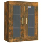 vidaXL Armoire murale suspendue Chêne fumé 69 5x34x90 cm