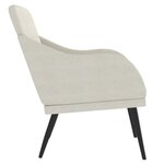 vidaXL Fauteuil Crème 63x76x80 cm Velours