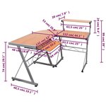vidaXL Bureau d'ordinateur d'angle Marron 132x112x99cm Bois ingénierie