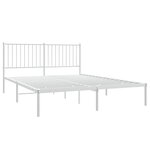 vidaXL Cadre de lit métal sans matelas et tête de lit blanc 150x200 cm
