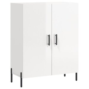 vidaXL Buffet Blanc brillant 69 5x34x90 cm Bois d'ingénierie
