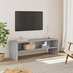 vidaXL Meuble TV sonoma gris 120x40x40 cm bois d'ingénierie