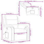 vidaXL Fauteuil de massage inclinable Rouge bordeaux Tissu