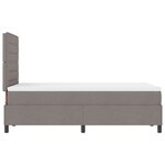 vidaXL Lit à ressorts avec matelas & LED taupe 120x190 cm tissu