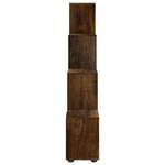 vidaXL Bibliothèque escalier Chêne fumé 142 cm Bois d'ingénierie