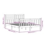 vidaXL Cadre de lit sans matelas bois massif 140x200 cm