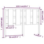 vidaXL Tête de lit Noir 125 5x4x100 cm Bois massif de pin