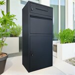 Boîte aux lettres avec compartiment séparé - ParcelXL - Noir - Boîte à colis autonome