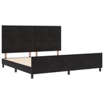 vidaXL Cadre de Lit Noir 200x200 cm Velours