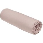 Drap housse 90 x 190 cm uni - Rose des sables