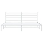vidaXL Cadre de lit métal sans matelas et tête de lit blanc 193x203 cm