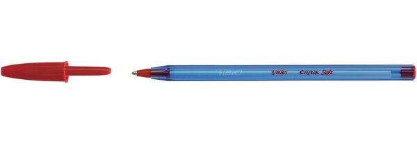 Stylo bille CRISTAL SOFT pointe moyenne 1,2 mm encre Rouge BIC
