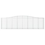 vidaXL Paniers à gabions arqués 5 Pièces 400x50x100/120 cm Fer galvanisé