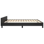 vidaXL Cadre de lit avec tête de lit sans matelas noir 160x200 cm